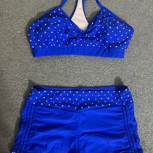 Blue Pro Cheer Tryout Outfit
